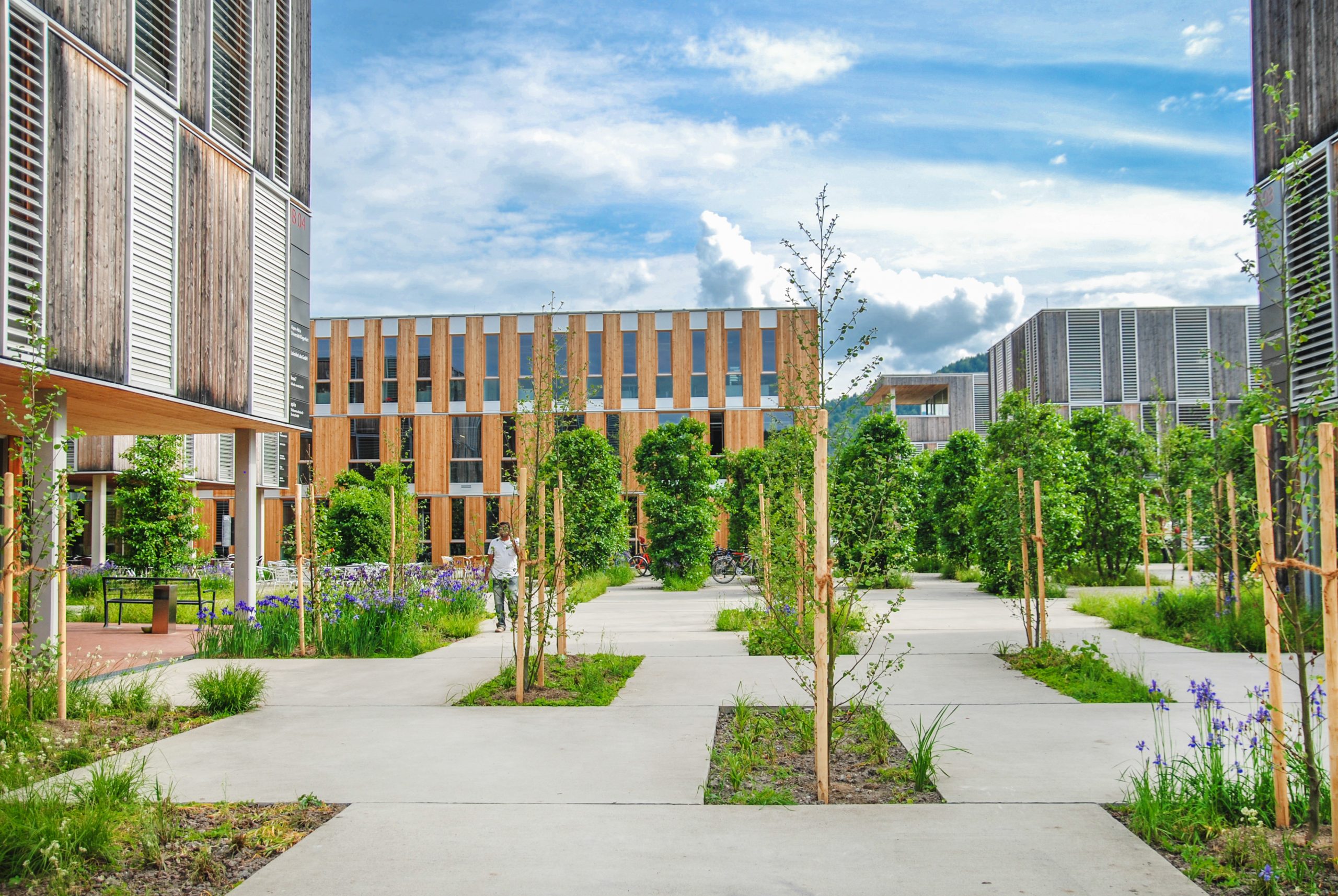 Modern educational/office building on campus