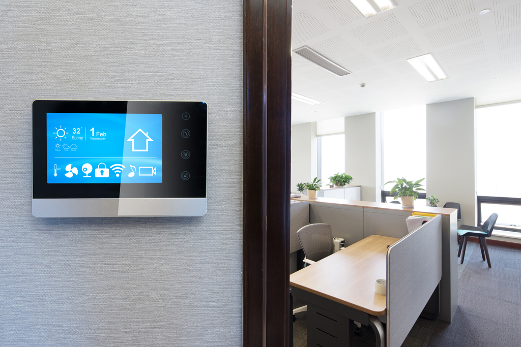 smart screen in modern office