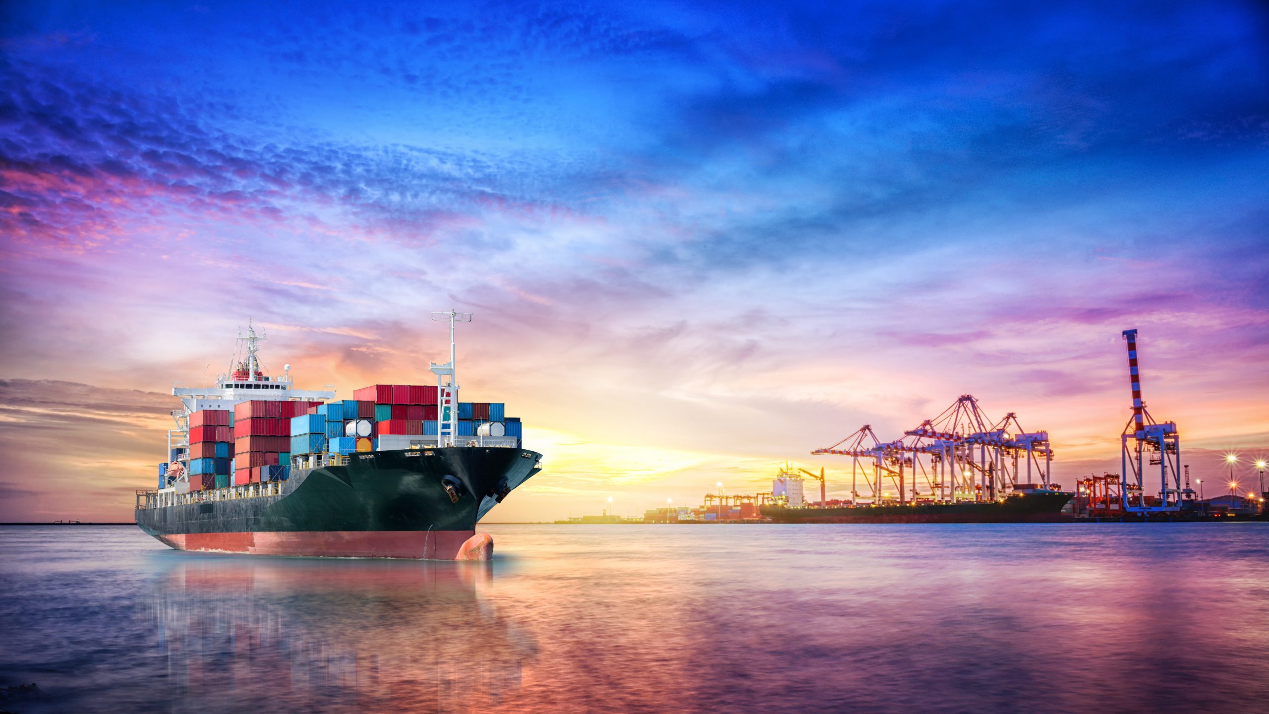 Logistics and transportation of International Container Cargo sh