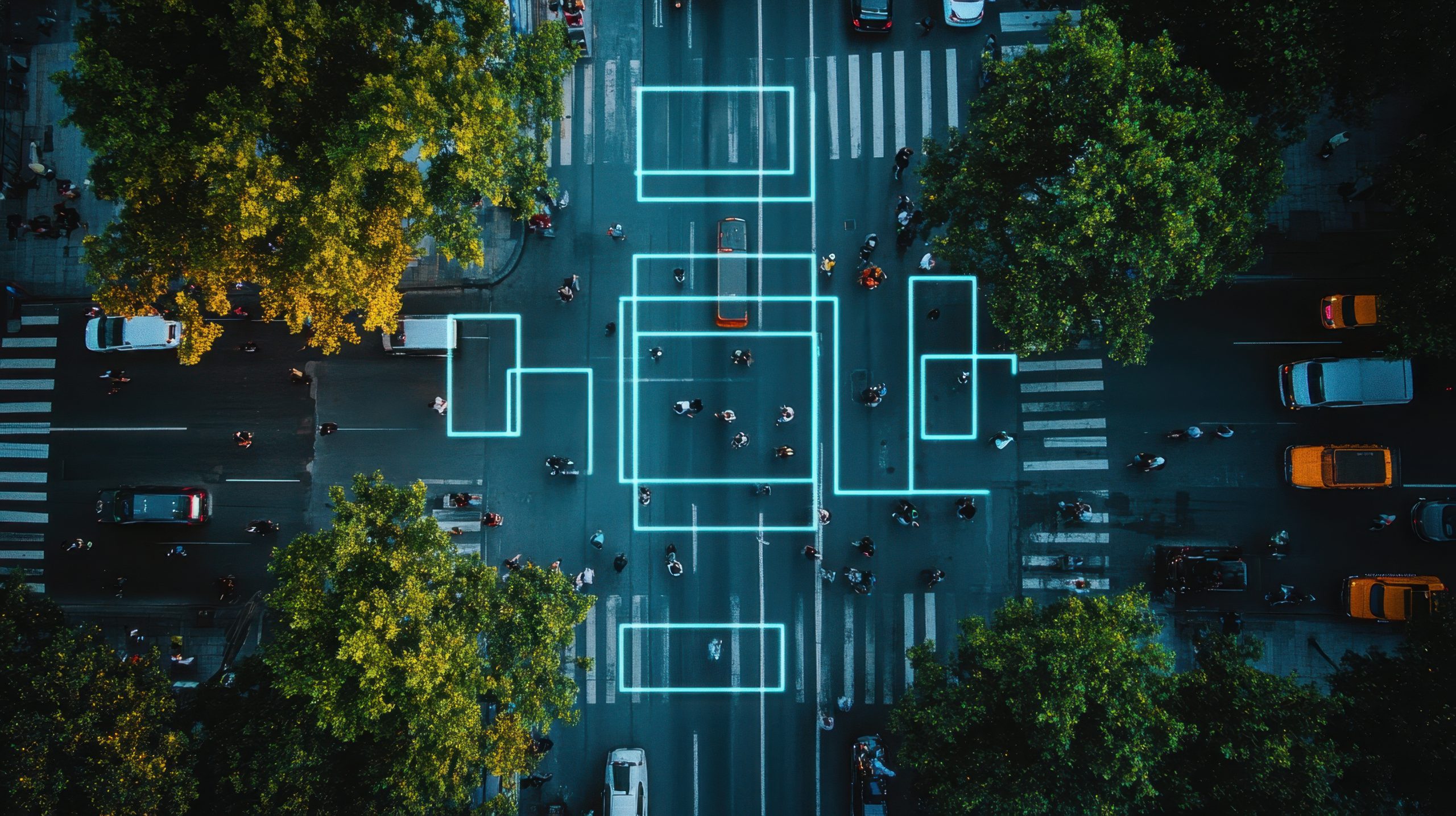 City monitoring with computer vision system recognizing objects and faces to identify threats and intelligently control traffic