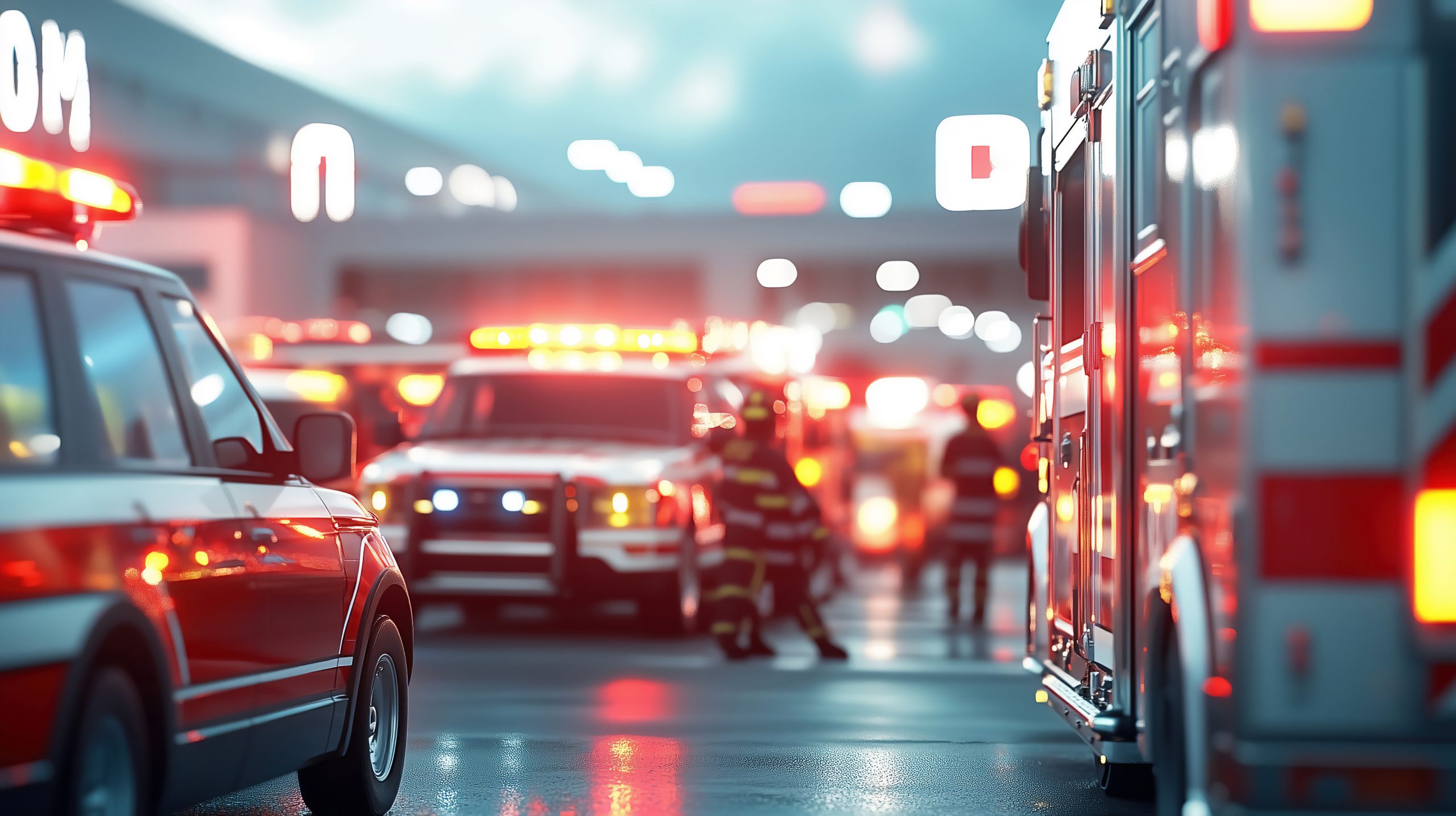 Emergency Vehicle Fleet. Automotive Advertisement Concept