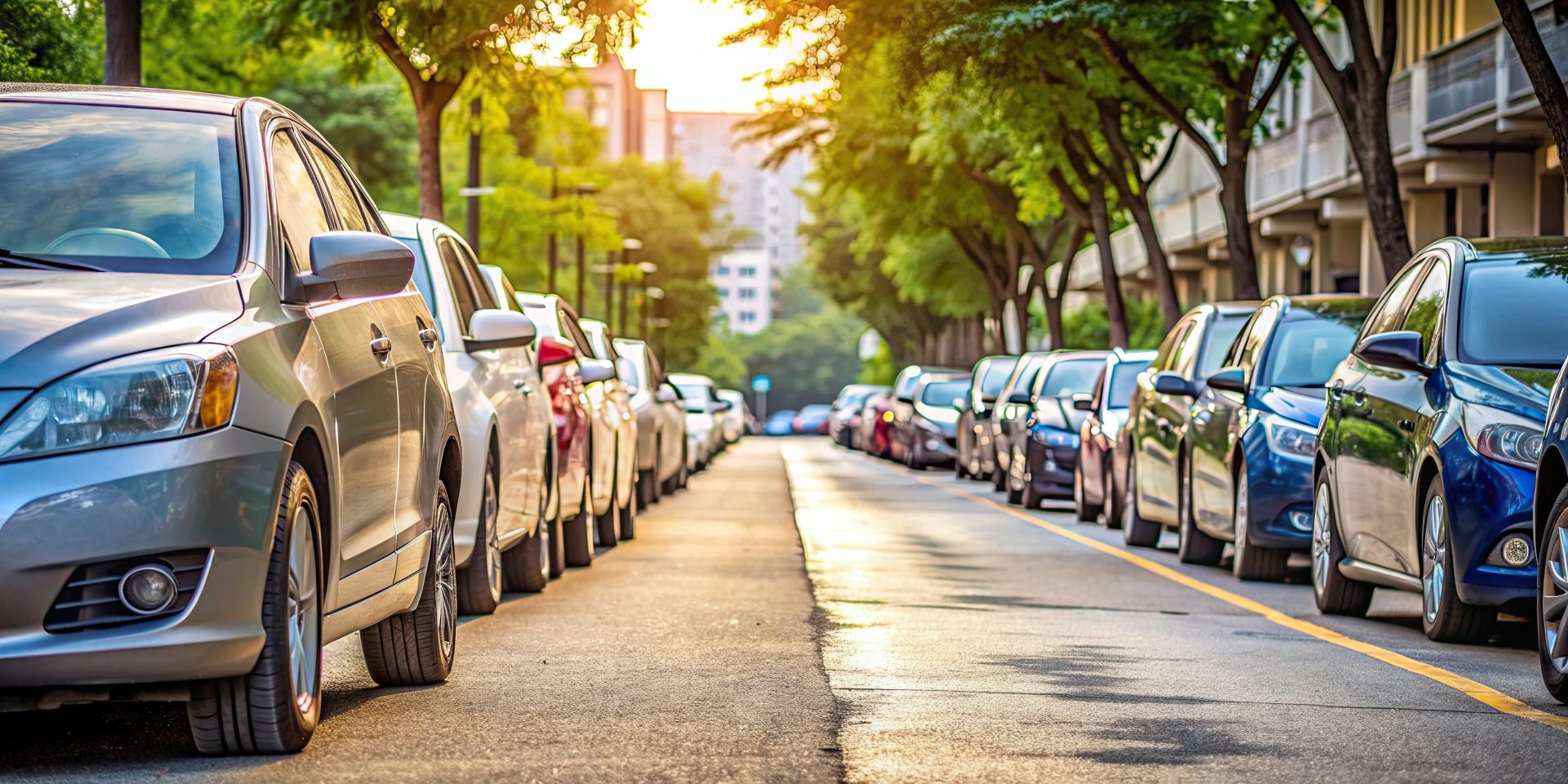 Cars parked in a row on the street in Defence Raya, cars, parking, street, Defence Raya, urban, vehicles, transportation
